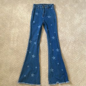 Nasty Gal high waisted, flared jean